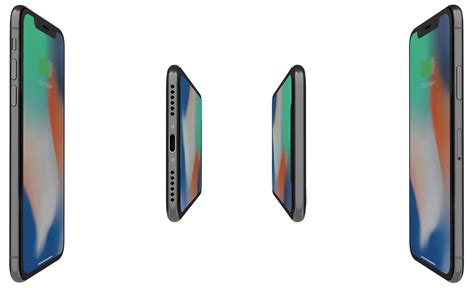 Apple Iphone X Gris Espacial Y Plateado Modelo D Ds Blend