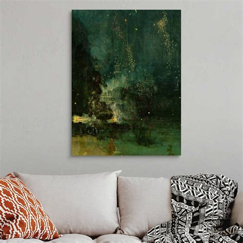 Nocturne in Black and Gold, the Falling Rocket, c.1875 Wall Art, Canvas ...