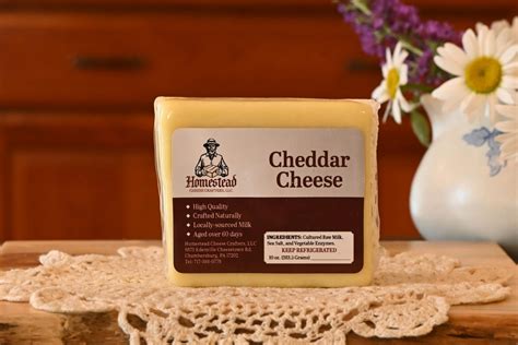 Homestead Cheese Crafters Cheddar Cheese 10oz Farmstead Boxes Direct