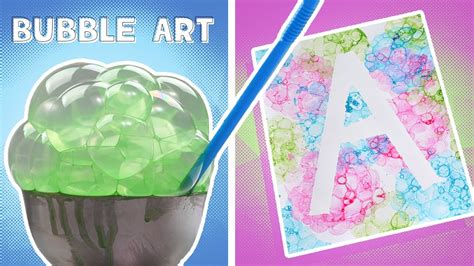 Bubble Painting Easy Bubble Art YouTube