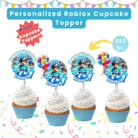 Personalized Roblox Cake Topper Roblox Cake Topper Cake Template