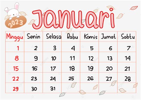 Gambar Kalender Tanggal Januari 2023 Januari Kalender Januari