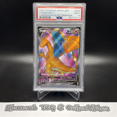 Psa Charizard V Swsh Champions Path Black Star Promo Mint Pokemon