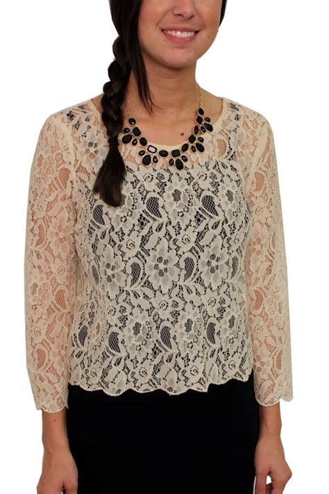 Cream Lace 3 Quarter Sleeve Top 23 99 Lovebliss Quarter