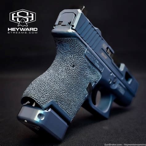 Custom Glock Hand Stippling Blue Titanium Cerakote Hs B Slide