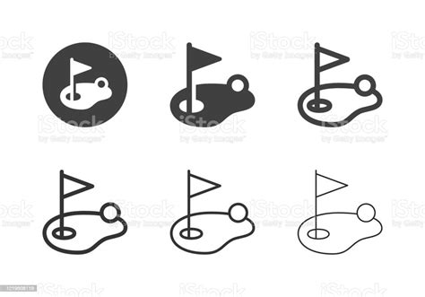 Golf Course Icons Multi Series Stock Illustration - Download Image Now - Golf, Icon Symbol, Golf ...