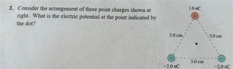 Solved 2 Consider The Arrangement Of Three Point Charges