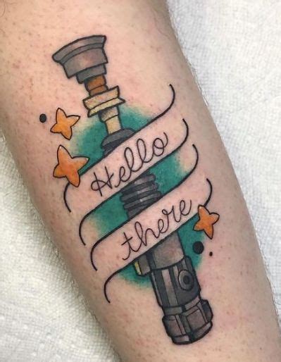 A Tattoo That Says Hello There Is A Pipe With Stars Around It On The Arm