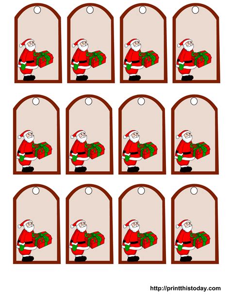 Free Christmas Gift Tags Printable Templates - Templates Printable