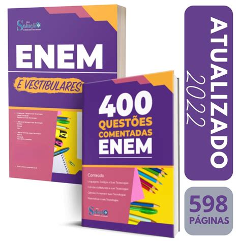 Kit Apostila enem Médio atualizada 400 Questões Comentadas Submarino