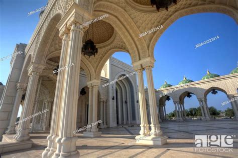 Portico Outside Al Zulfa Mosque Seeb Oman Stock Photo Picture And