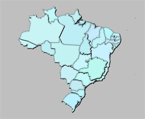 Map of Brazil with states isolated 19860961 Vector Art at Vecteezy