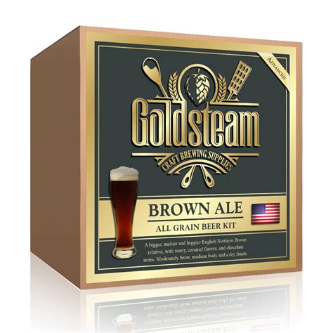 American Brown Ale All Grain Beer Kit Recipe (5 Gallons) - Goldsteam