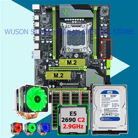 HUANANZHI X79 Pro Motherboard Bundle Dual M 2 Slot CPU Xeon E5 2690 2