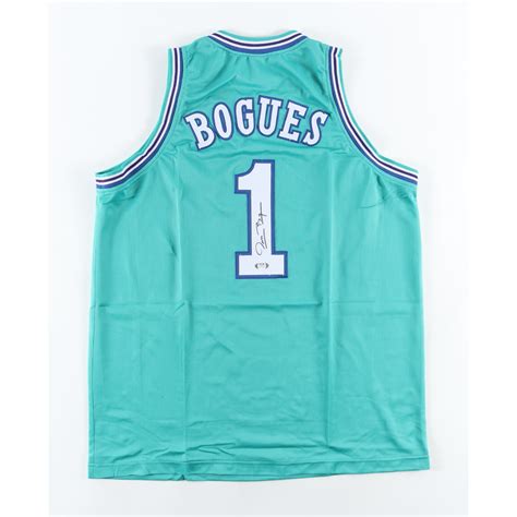 Muggsy Bogues Signed Jersey Psa Coa Pristine Auction