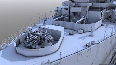 ArtStation - BATTLESHIP HMS RODNEY | Game Assets