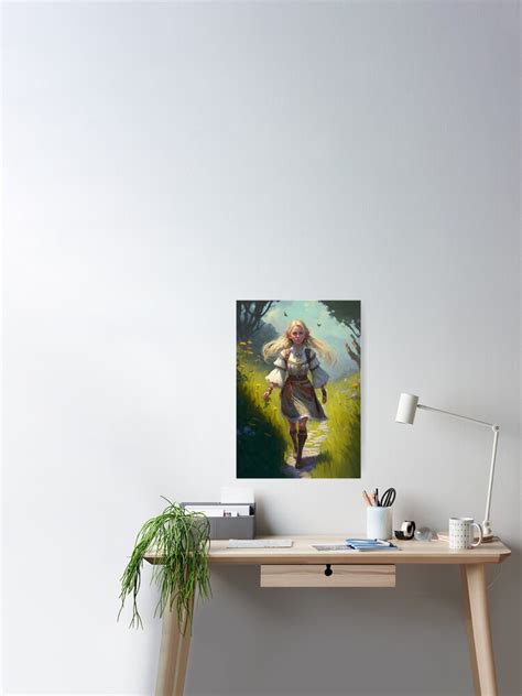 Dungeons And Dragons Blonde Halfling Girl Character Poster For Sale