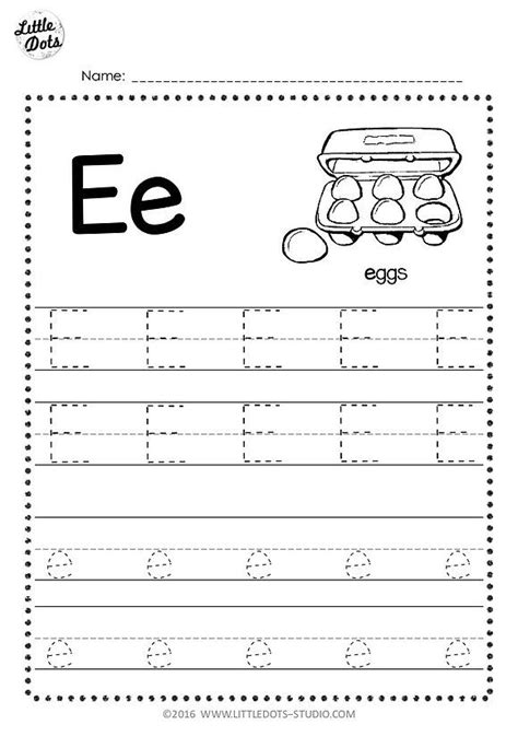 Free Printable Traceable Letter E