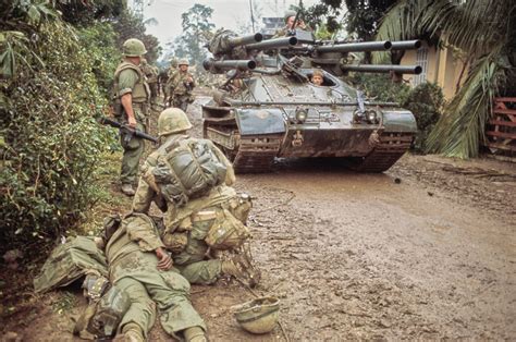 An M50 Ontos Light Armored Tracked Anti Tank Vehicle Used By The Us