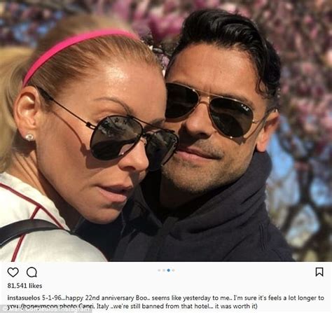 Kelly Ripa Celebrates 22 Years Of Marriage With Consuelos Daily Mail