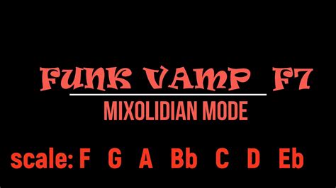 Funk Vamp In F7 Bpm 112 Backing Track Youtube