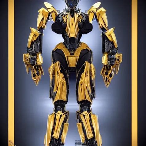 Symmetry A Female Transformer With Golden Paint Stable Diffusion