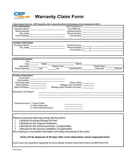 Warranty Claim Report Forms Fill Online Printable Fillable Blank Hot Sex Picture