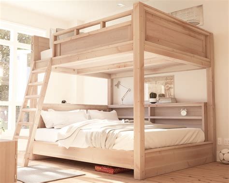 Diy Queen Over Queen Loft Bed Plan Step By Step Pdf Guide For Etsy