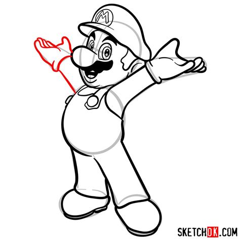 13 Steps Drawing Guide Of Super Mario Sketchok Easy Drawing Guides