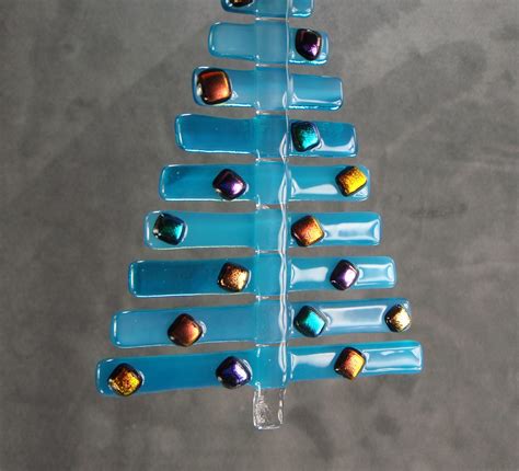 Fused Glass Christmas Tree With Ornaments Etsy