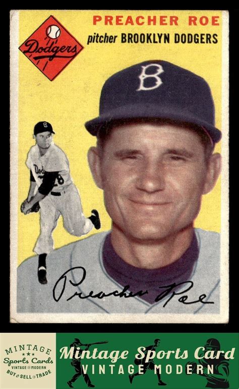 1954 Topps Preacher Roe 14 Brooklyn Dodgers EBay