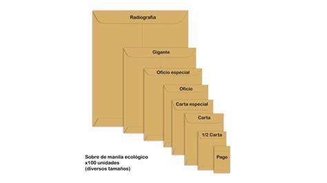 Sobres de manila variedad de tamaños marca dispapeles REF 0929