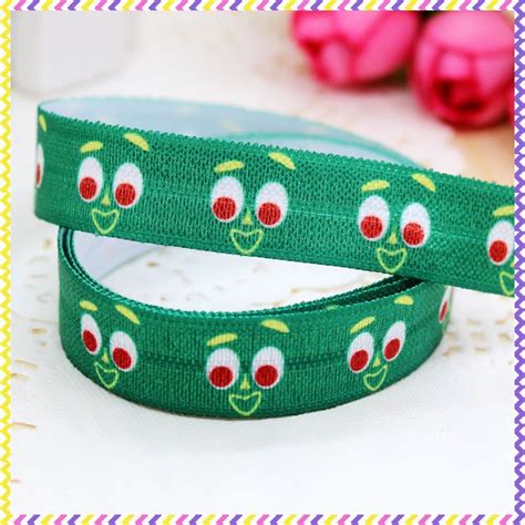 58 Free Shipping Fold Over Elastic Foe Cartoon Printed Headband Headwear Hair Band Diy