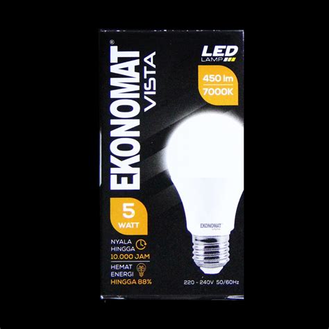 Jual Lampu Ekonomat VISTA 5 Watt 5W 5Watt Bohlam LED Warna 7000K Putih