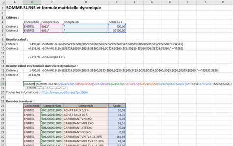 Excel La Fonction Somme Si Ens Senrichit Avec Les Formules