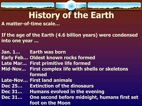 Ppt History Of The Earth Powerpoint Presentation Free Download Id