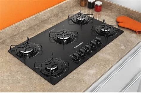 Cooktop à Gás Continental Kc5gp 5 Bocas E Mesa Em Vidro Temperado