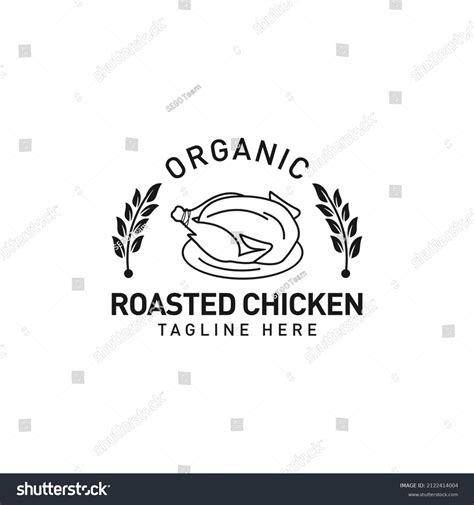 Roasted Chicken Food Logo Design Idea Stock Vector Royalty Free