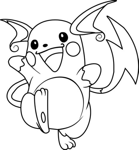 Pokemon Coloring Pages Raichu Moon Coloring Pages Pokemon Coloring