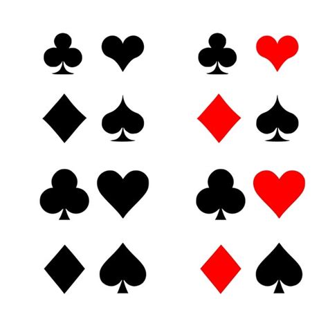 Playing Card Symbols Hearts Diamonds Clubs Spades Etsy