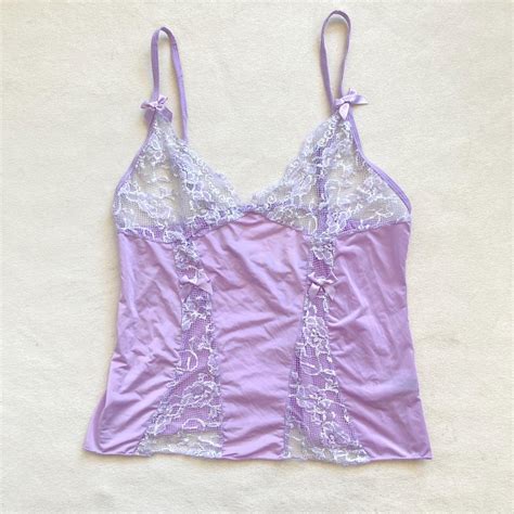 Pastel Purple Coquette Lace Cami A Stunning Purple Depop