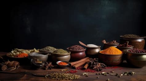 Premium Photo | Organic indian dry herbs and spices photography for cooking