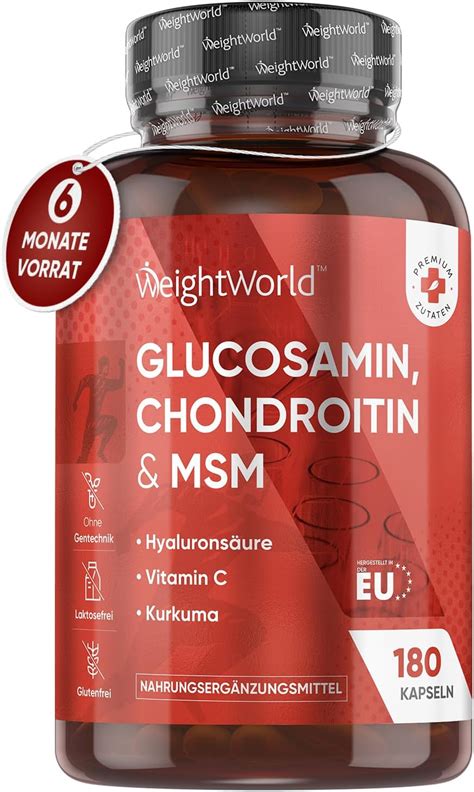 Glucosamin Chondroitin Msm Mg Monate Vorrat Kapseln Mit