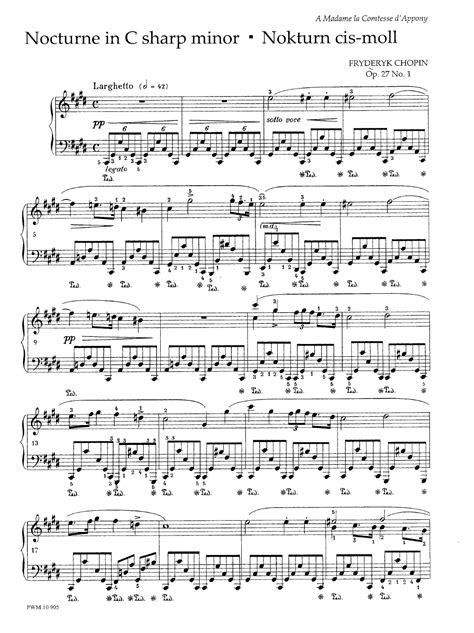 Nocturne In C Sharp Minor Op No Piano By J W Pepper Sheet Music