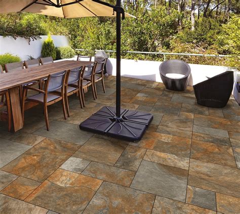 Lake Rustic Copper Vitrified Porcelain Paving Slabs At Pave World