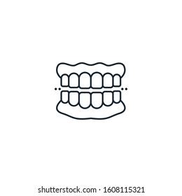 Denture Dental Care Line Icon Vector Stock Vector Royalty Free