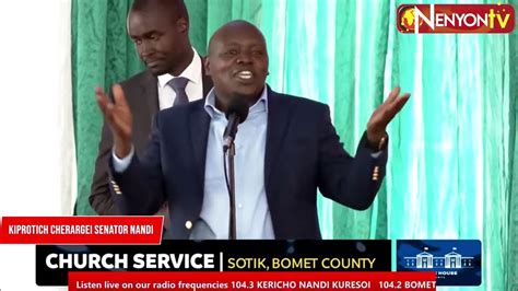 Senator Kiprotich Cherargei Full Speech In Sotik Bomet County Youtube