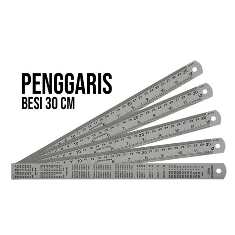 Penggaris Besi 30cm Stainless Steel Garisan Besi 30cm SIPLah