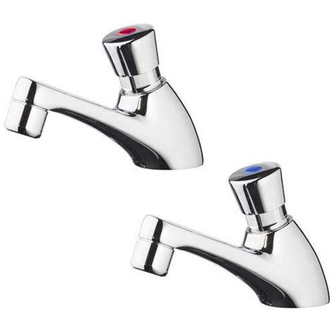 Non Concussive Basin Taps Pair Chrome Acorn Thorn Ac Tvs Bt Pair