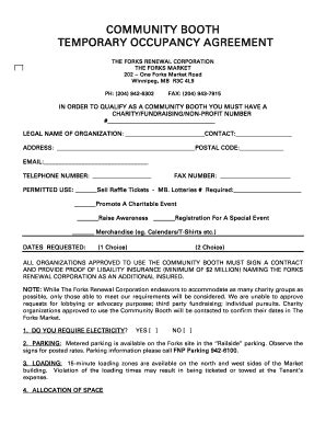 Temporary Occupancy Agreement Fill And Sign Printable Template Online